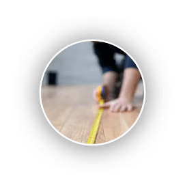 Man measuring floor | Jordan's Flooring